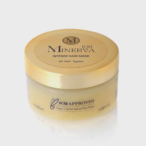 Minerva108 Intensive Hair Care Mask, Vegan Deep Conditioning Repair (100 ml / 200 ml)