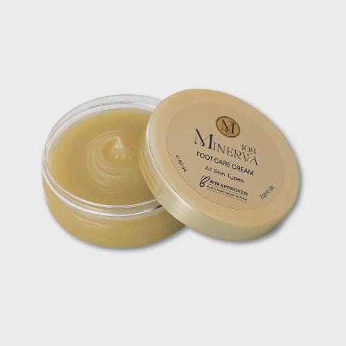 Minerva108 Intensive Foot Care Cream, Vegan Cracked Heel Repair (60 ml)