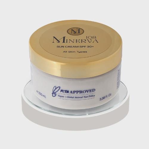 Minerva108 Sunscreen SPF 30+, Vegan Mineral Protection (100 ml)