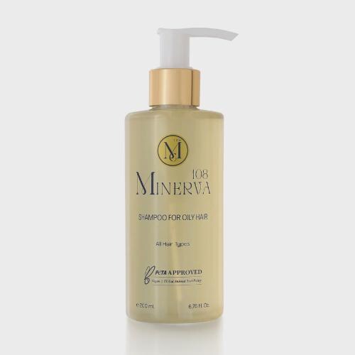 Minerva108 Shampoo for Oily Hair, Vegan Balancing Care (200 ml)