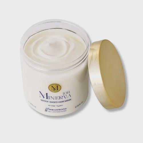 Minerva108 Water-Based Hair Mask, Vegan Lightweight Hydration (100 ml / 200 ml)