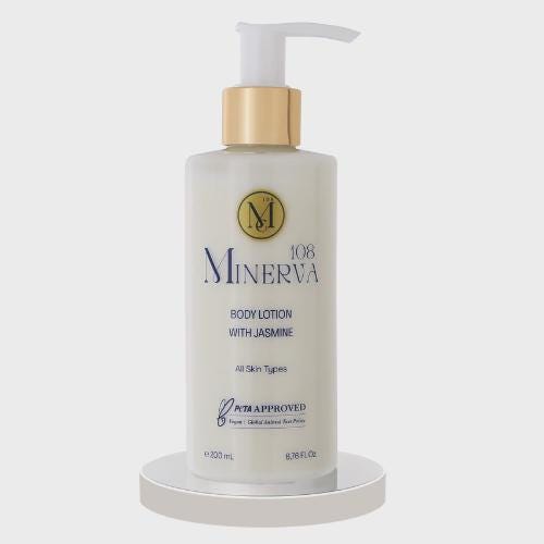 Minerva108 Body Lotion – Jasmine, Vegan Long-Lasting Hydration (200 ml)