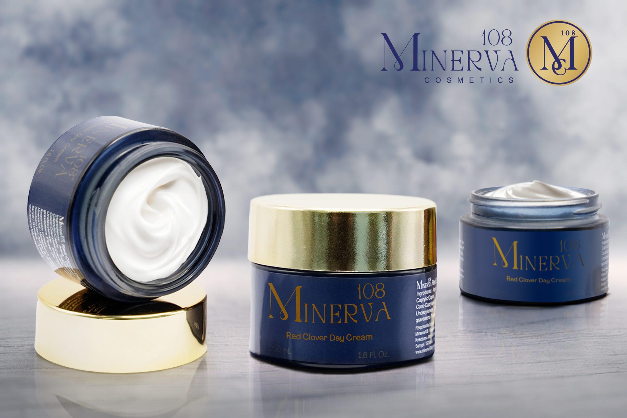 Minerva108 Red Clover Day Cream, Hydrating Anti-Aging Face Moisturizer (50 ml)