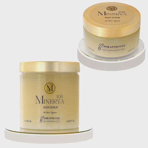 Minerva108 Body Scrub, Vegan Smoothing Hydrating Polish (150 ml / 350 ml)