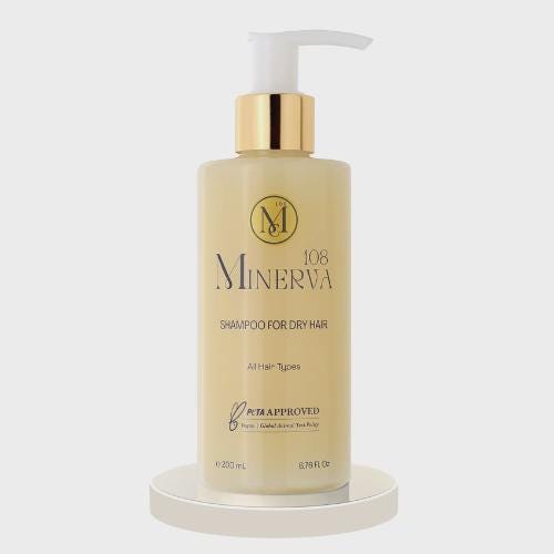 Minerva108 Shampoo for Dry Hair, Vegan Hydrating Care (200 ml)