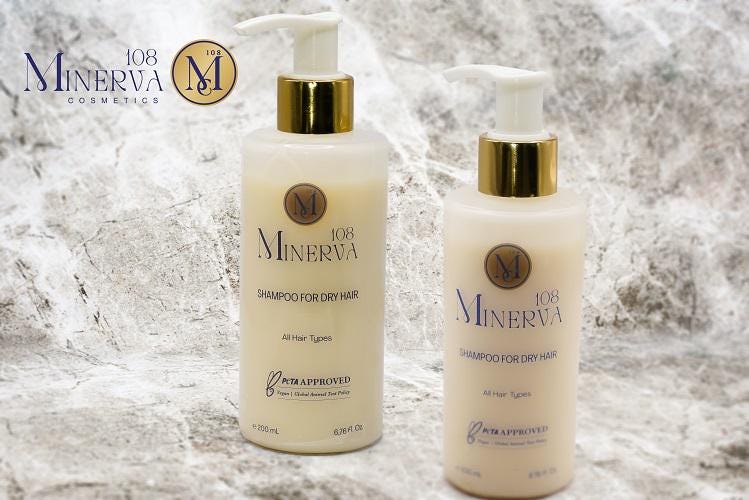 Minerva108 Shampoo for Dry Hair, Vegan Hydrating Care (200 ml)