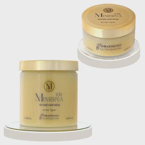 Minerva108 Intensive Hair Care Mask, Vegan Deep Conditioning Repair (100 ml / 200 ml)