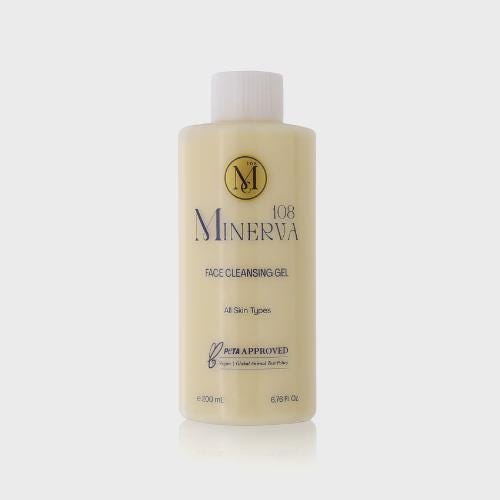 Minerva108 Facial Cleansing Gel, Vegan All Skin Types (200 ml)