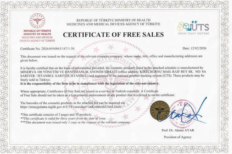 Certificate of Free Sale