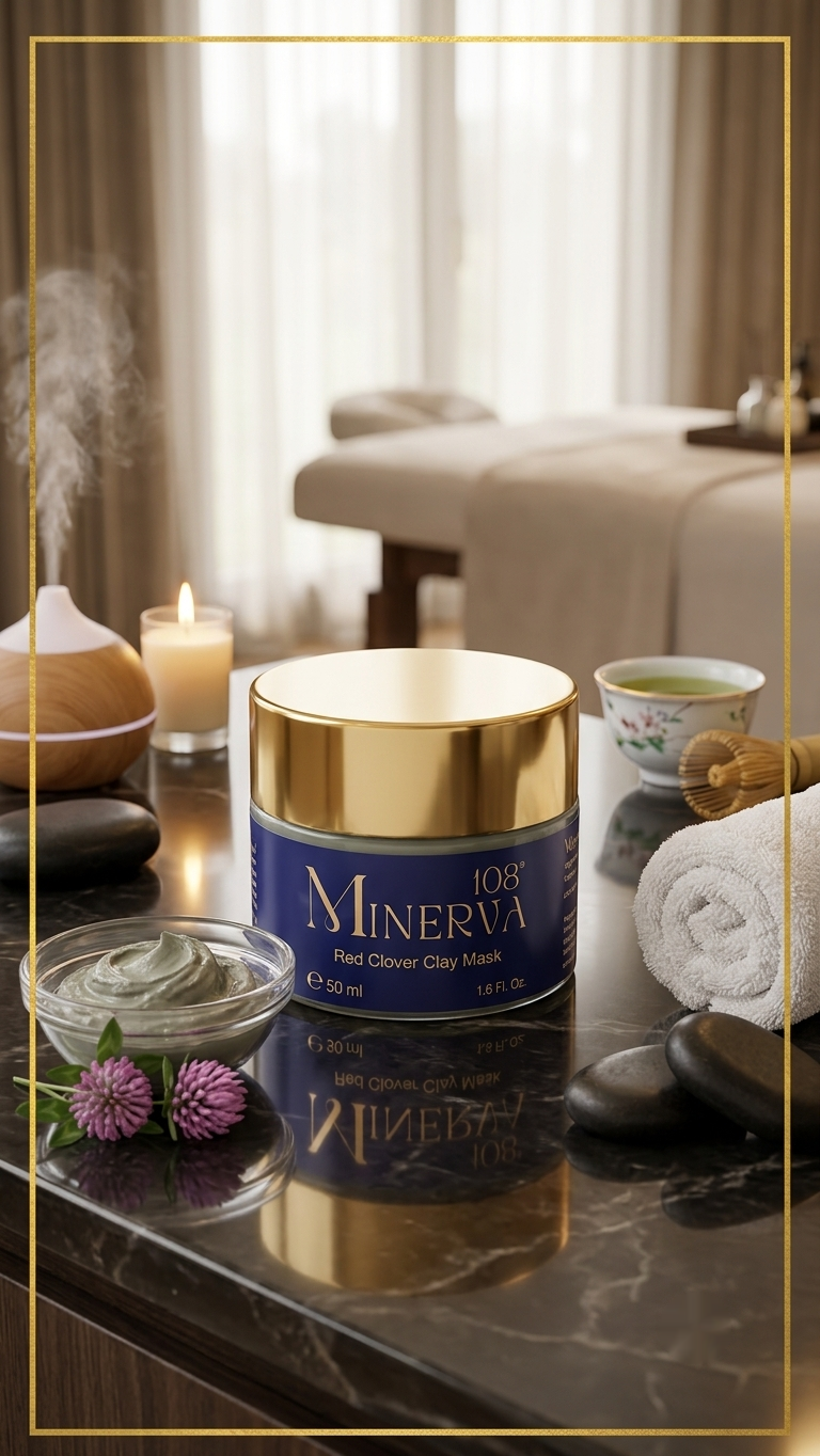 Minerva108 Red Clover Clay Mask 50 ml, spa sahnesi