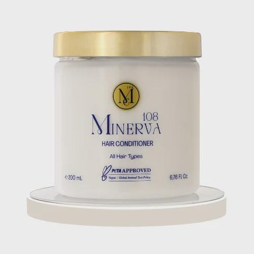 Minerva108 Hair Conditioner, Vegan Moisturizing Detangling (200 ml)