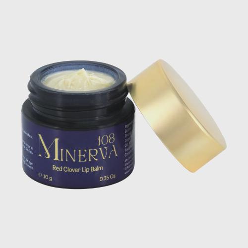 Minerva108 Red Clover Lip Balm, Vegan Plumping, Black Pepper Cinnamon (10 g)