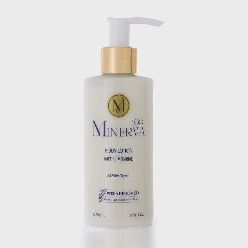 Minerva108 Body Lotion – Jasmine, Vegan Long-Lasting Hydration (200 ml)