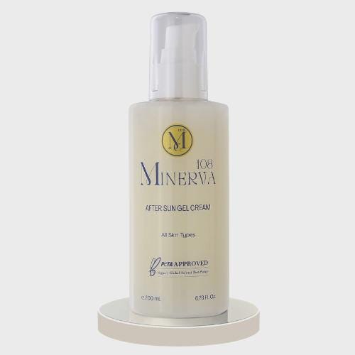 Minerva108 After Sun Gel Cream, Vegan Cooling Soothing Care (200 ml)