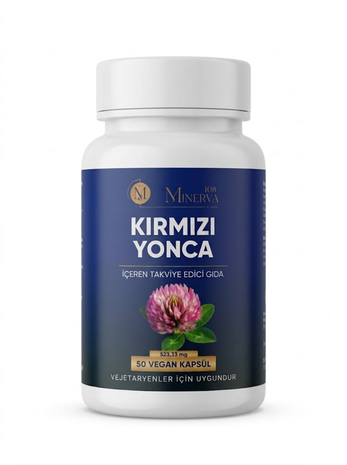 Minerva108 Red Clover Food Supplement, Vegan Capsules
