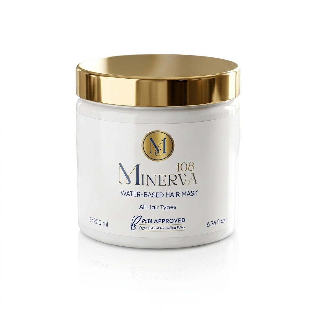 Minerva108 Water-Based Hair Mask, Vegan Lightweight Hydration (100 ml / 200 ml)