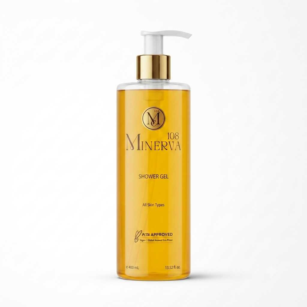 Minerva108 Shower Gel, Vegan Nourishing Body Wash (400 ml)