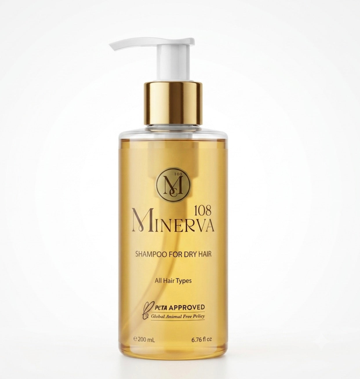 Minerva108 Shampoo for Dry Hair, Vegan Hydrating Care (200 ml)