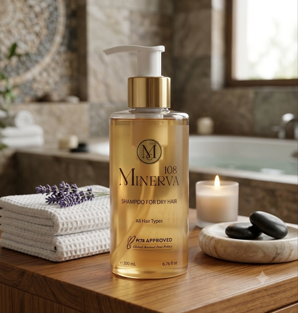 Minerva108 Shampoo for Dry Hair, Vegan Hydrating Care (200 ml)