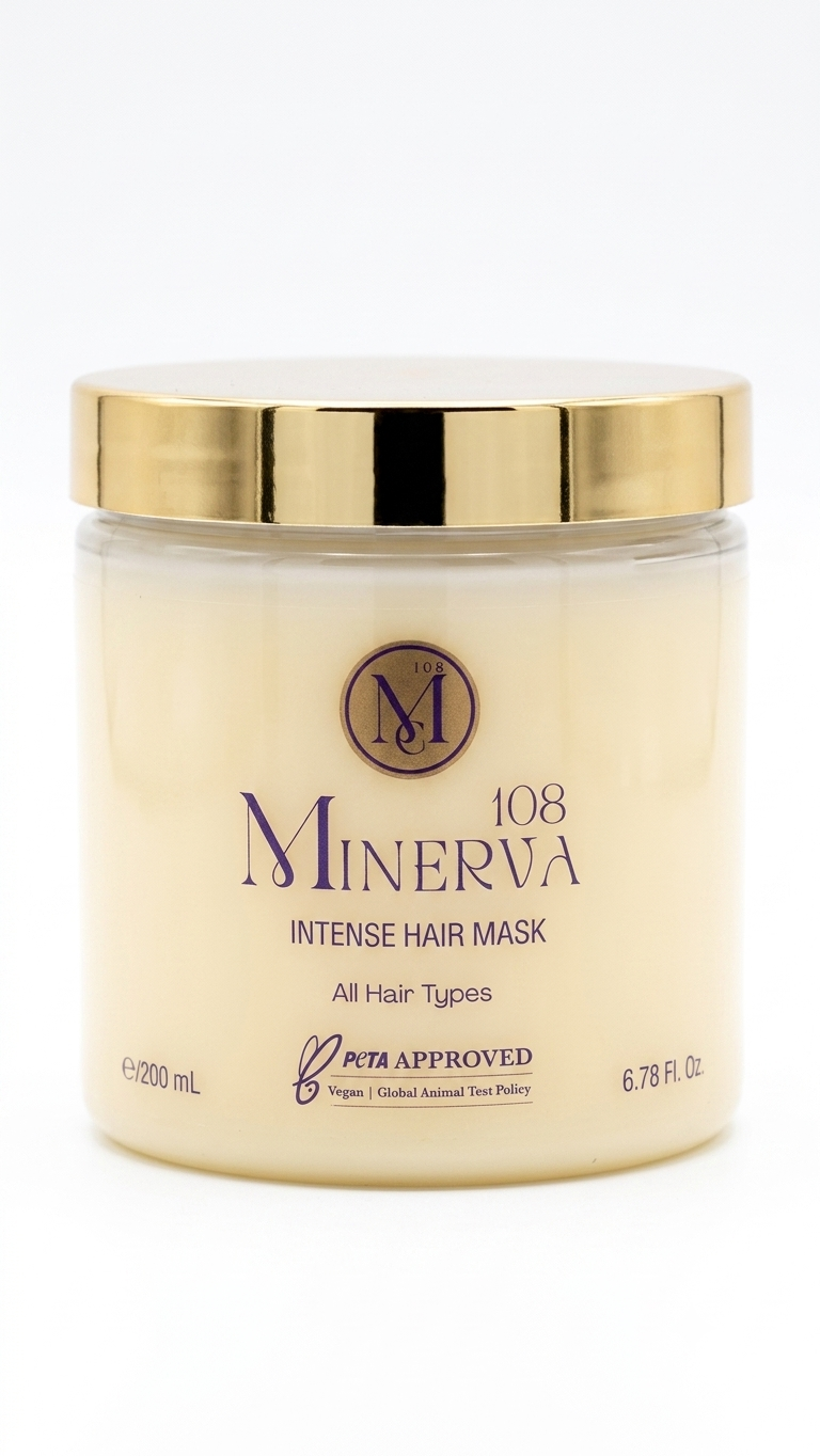 Minerva108 Intensive Hair Care Mask, Vegan Deep Conditioning Repair (100 ml / 200 ml)