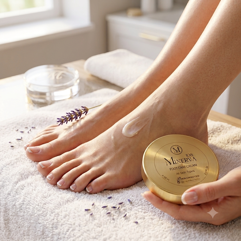 minerva108 vegan foot cream cracked heel moisturizer peta approved 60ml