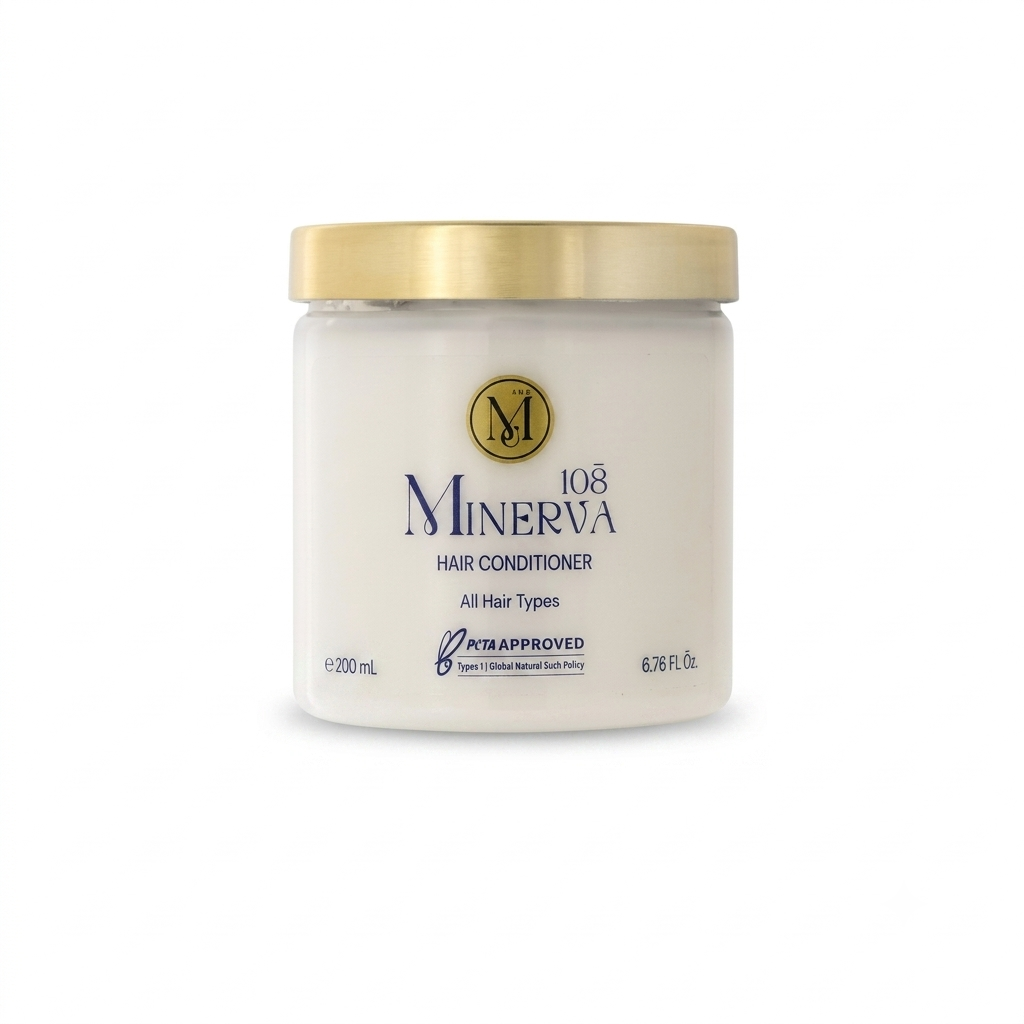 Minerva108 vegan hair conditioner moisturizing detangling all hair types 200ml
