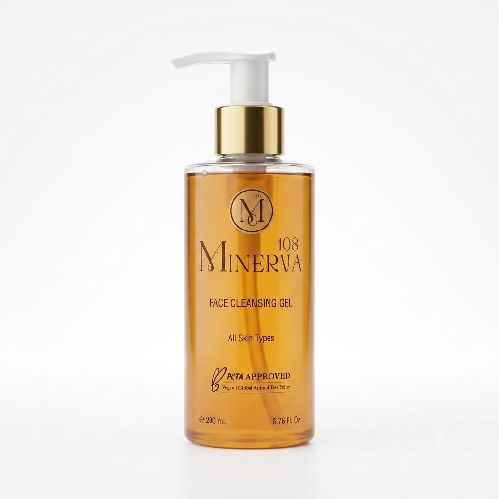 Minerva108 vegan botanical face cleansing gel all skin types 200ml