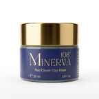 Minerva108 red clover clay mask vegan kaolin aloe deep cleansing detox 50ml