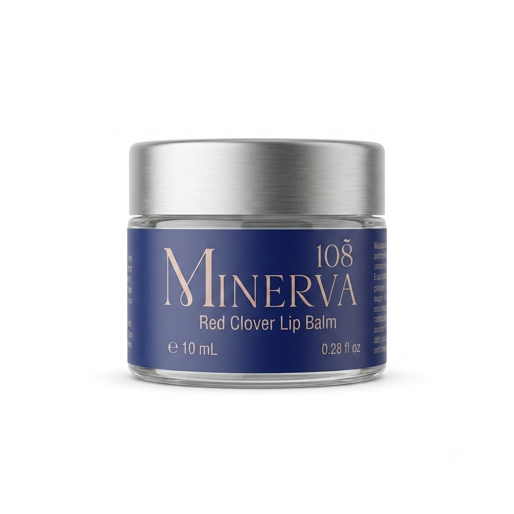 Minerva108 red clover lip balm vegan plumping black pepper cinnamon 10ml