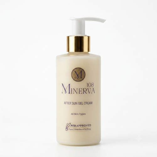 Minerva108 cosmetics vegan after sun gel cream cooling soothing body care 200ml
