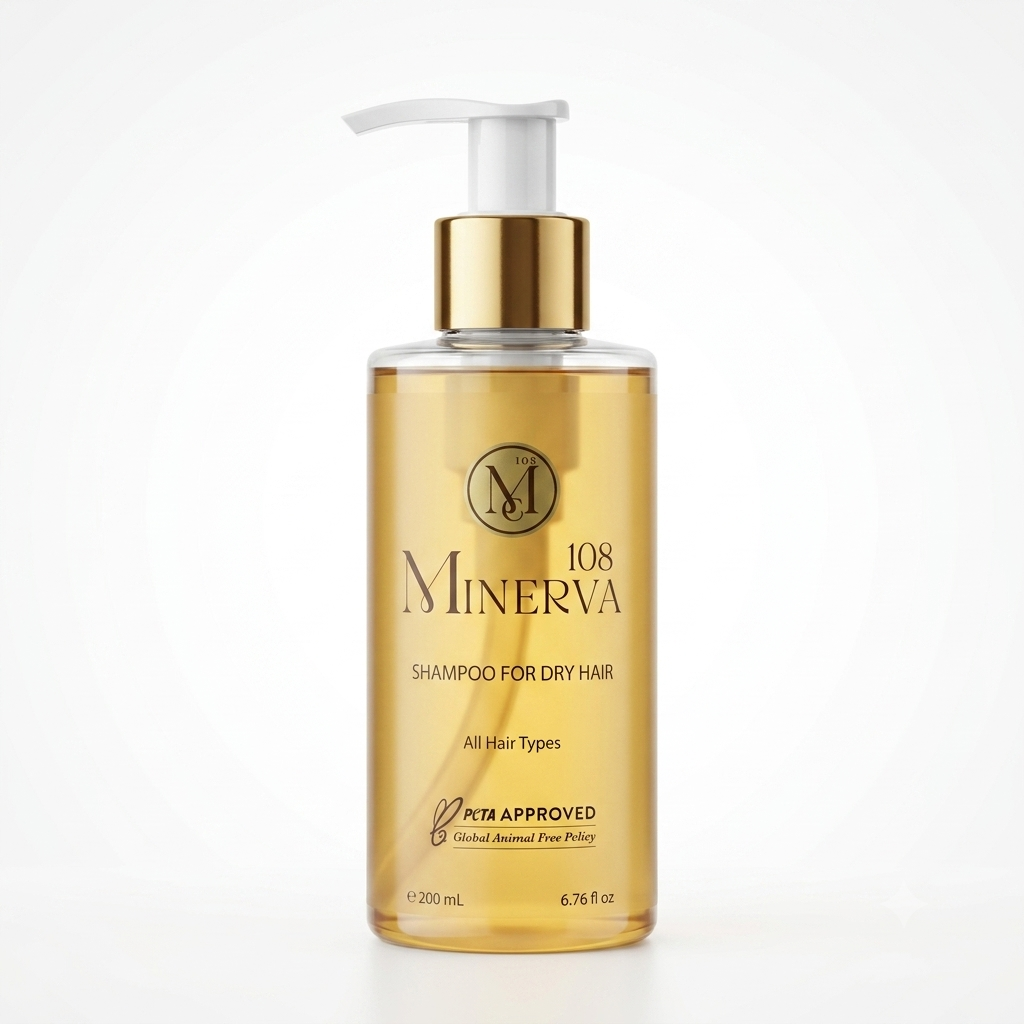 Minerva108 vegan lavender shampoo for dry hair hydrating moisturizing 200ml