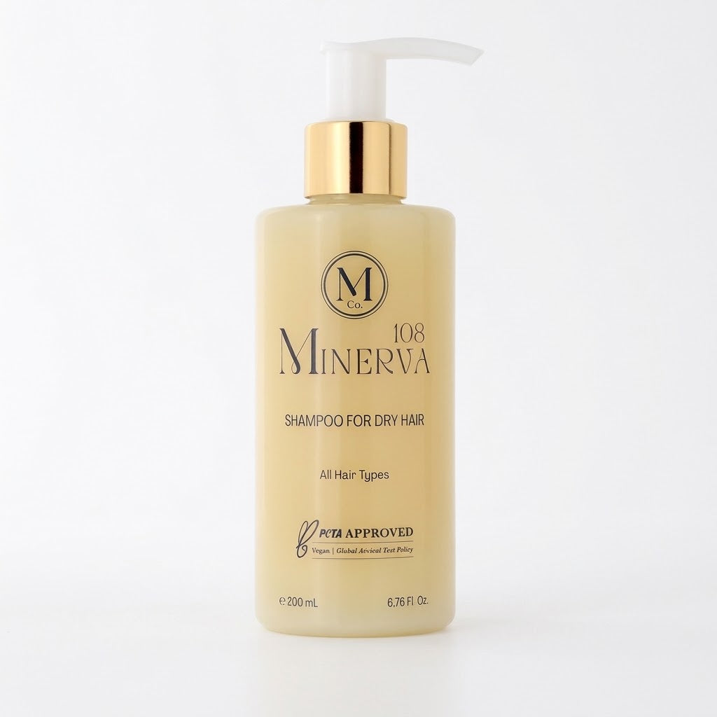 Minerva108 شامبو للشعر الجاف، عناية نباتية مرطّبة (200 ml)